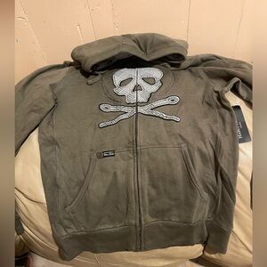 Men’s Olive Green Mark Ecko full zip hoodie